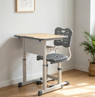 Ensemble de chaises et de tables de classe en métal pour les élèves du collège et du lycée, mobilier éducatif pour enfants