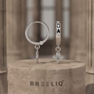 Pendientes de Aro Minimalistas de Oro de 14k con Diamantes, Joyería Fina Moderna, Geométrica y Abstracta para Mujer - Product Image 4