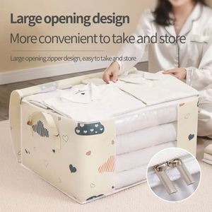 Zipper Extra Large Capacity Quilt Storage <b>Bags</b> Closet Underbed Blanket Storage Organizer for Clothes Bulk Order OEM - Product Image 3