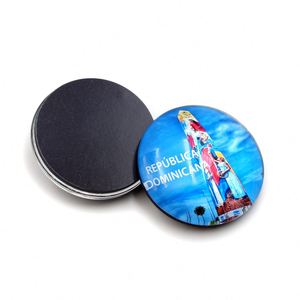 Custom 3D Round Glass Cabochon Customizable Country Dominica <b>Fridge</b> Crystal Magnet - Product Image 5