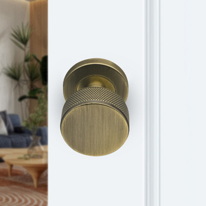 Wholesale Popular Antique Bronze Black <strong>Gold</strong> Knurled <strong>Door</strong> Handle Modern Stainless Steel Knurled <strong>Door</strong> <strong>Knob</strong> for Wooden <strong>Doors</strong> - Product Image 1