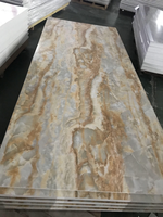 Panneau mural en PVC imperméable de bonne qualité, plaque de surface, feuille de marbre, panneau WPC