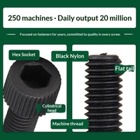Hexagon Socket Screws Black Cylindrical Head Bolts Plastic Cup Head Screws M4/M5/M6