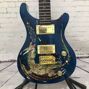 <span class=keywords><strong>Guitarra</strong></span> Eléctrica Estilo <span class=keywords><strong>PRS</strong></span> de Alta Calidad con Cuerpo y Mástil de Caoba, Acabado Brillante con Trémolo, 39 Pulgadas, para Bandas Profesionales y Espectáculos - Product Image 3
