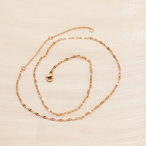 European American Minimalist Rose Gold Stainless Steel Clavicle Chain Geometric Design Daily Wear Unisex Fashion Body Chain - Product Image 4