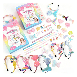 Children <b>Headband</b> Art Kit Make Own Fashion Hairbands Mermaid Wings Gems Ribbons Creative Holiday Gift Pack Toy - Product Image 5