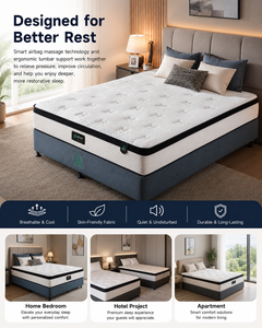 Matelas intelligent réglable OEM ODM avec airbag, contrôle via application Tuya, ressorts ensachés, soutien lombaire, fournisseur de lits intelligents pour hôtels AS-SM03-120 - Product Image 6