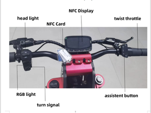 สกู๊ตเตอร์ไฟฟ้า Geofought Molo 5 พร้อมระบบสตาร์ทด้วยบัตร NFC มอเตอร์แบบแยกส่วน 72V 60V 52V มอเตอร์คู่ แบตเตอรี่ถอดได้ - Product Image 4