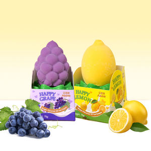 Venta al por mayor del fabricante OEM: Surtido de helados de frutas 3D (Mango/Fresa/Durazno/Limón/Uva) 75g/caja, postre <span class=keywords><strong>congelado</strong></span> - Product Image 2