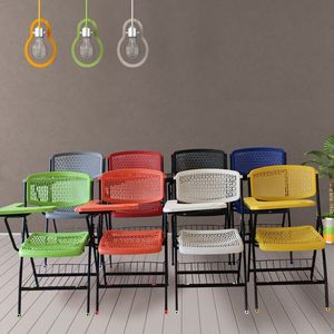 Folding Writing Chair With <b>Desk</b> Plastic Office School Chair Adjustable <b>Foldable</b> Student Chair For Study And Work - Product Image 3