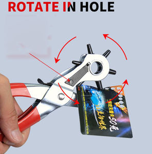 Pince à poinçonner pour bracelet de montre rotatif, sangle en cuir, poinçon à trous creux, outil multifonction, pince à main, coupe, non classé, 60 pièces/carton - Product Image 4