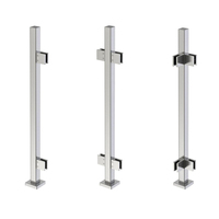 HIMOWAY Support de balustrade pour balcon et escalier, en acier inoxydable, pour garde-corps en verre