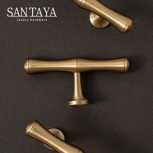 Yikang moderne solide bambou tirer laiton acrylique brossé poignée pour armoires de cuisine armoire tiroirs chambre extérieur extérieur - Product Image 5