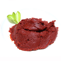 Pâte de tomate en conserve de couleur rouge, pâte de tomate d'usine en conserve, pâte de tomate concentrée en conserve à prix avantageux