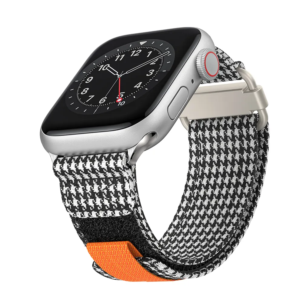 Mode Canvas Bandjes Horloge Band Polsband Smartwatch Riem Voor Iwatch 38/40/41Mm 42/44/45/49Mm 9 8