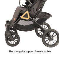 Poussette universelle pour bébé 0-36 mois, simple/double, avec barre de traction, dossier réglable mécaniquement, frein à un pied, capacité de charge 20 kg, en fer