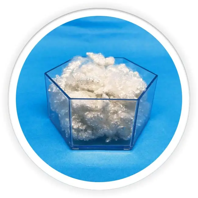 white recycled polyester staple fiber stuffing type 15d 51mm polyester staple fiber