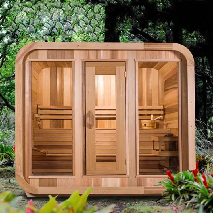 Großhandel beliebte Outdoor-Fass Sauna Holz verbrennung Red Cedar Wood tragbare Sauna mit niedrigem Preis