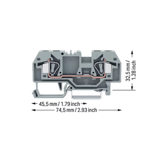 280-681 280-520 280-519 كتل طرفية بمشبك زنبركي مثبتة على سكة DIN - Product Image 4