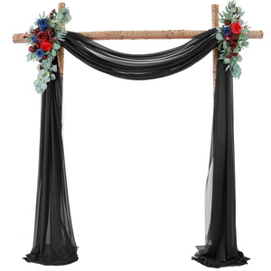 XinLan Décoration De Mariage Tulle Rouleau Cristal <span class=keywords><strong>Organza</strong></span> Sheer Mousseline De Soie Tissu Fête D'anniversaire Toile De Fond Décoration Rideau De Mariage - Product Image 5