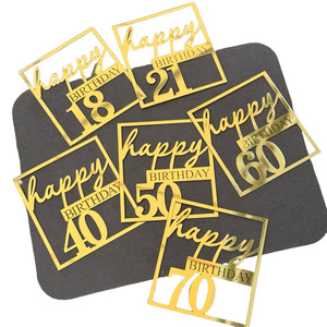 ของตกแต่งเค้กอะคริลิคลายน้ำผึ้งและรสหวาน หนา 1.3 มม. สำหรับตกแต่งเค้กวันเกิด อุปกรณ์จัดงานปาร์ตี้ - Product Image 5