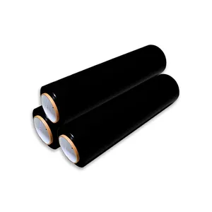 50cm schwarze PE-Stretch folie 20mic schwarze Verpackungs folie zum Paletten wickeln