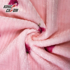 Kingcason fabricante chino impreso rosa fresa 2 lados franela polar tela cálida niños para manta ropa de cama Pijamas - Product Image 2