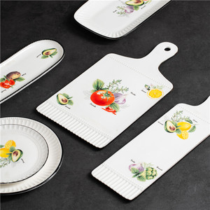 Accueil Marchandises Décor de jante de couleur personnalisée Ensembles de vaisselle <span class=keywords><strong>en</strong></span> céramique blanche émaillée imprimés citron Ensemble de vaisselle <span class=keywords><strong>en</strong></span> porcelaine <span class=keywords><strong>pour</strong></span> restaurants - Product Image 6