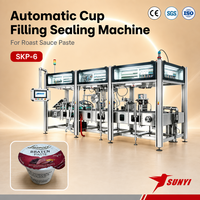 Machine de remplissage et de scellage de pâtes et sauces pour l'industrie agroalimentaire, système de dosage servo, livraison rapide, certifiée CE