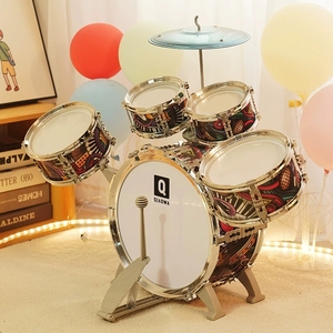 Wholesale Children Jazz <b>Drum</b> Kit 5‑Piece Percussion Toy Set Toddler Music Enlightenment Instrument <b>For</b> Gift - Product Image 3