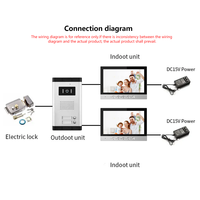 Système d'interphone vidéo pour plusieurs appartements Sonnette à vision nocturne Dispositifs de sécurité intelligents Interphone pour 2 appartements