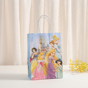 Sacs cadeaux en papier Princesse, six sacs <span class=keywords><strong>de</strong></span> fête Princesse, décorations <span class=keywords><strong>de</strong></span> fête d'<span class=keywords><strong>anniversaire</strong></span>, sacs à bonbons pour enfants, fournitures pour baby shower - Product Image 3