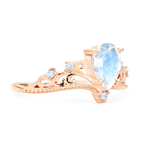 Bán Buôn Trang Sức Bạc Sterling 925 Tháng 6 Birthstone Crown Nhẫn Cắt Lê Nhẫn Đá Mặt Trăng Tự Nhiên - Product Image 4