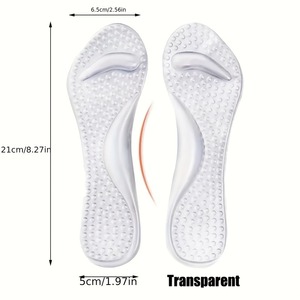 Semelles transparentes auto-adhésives en gel pour talons hauts, soutien de la voûte plantaire, coussinets antidérapants pour sandales, escarpins et chaussures pour femmes - Product Image 6