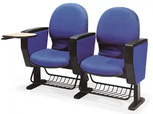 Cadeiras de controle, cadeiras com almofada de escrita, almofada dobrável, base em perna de metal para sala de comércio, móveis modernos comercial