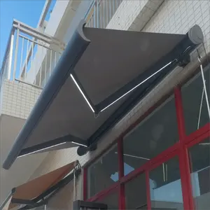 Toldo imperméable et pare-soleil auvent Patio électrique motorisé rétractable toit pleine Cassette auvent Plegable aluminium acrylique