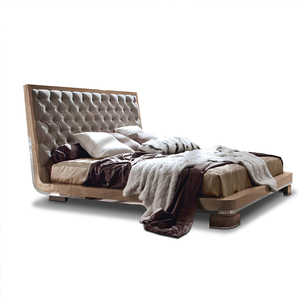 Letto della pesante italiana del cuoio genuino king <span class=keywords><strong>smart</strong></span> letto queen-size imbottita re mobili camera da letto moderna biancheria da letto di lusso - Product Image 6