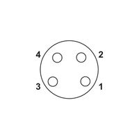 Boîtier de connecteur femelle M8 3x4 broches à contacts en cuivre vers câble femelle M8 4 broches blindé, étanche IP67, pour usage automobile, conforme à la norme IEC 61076-2-101