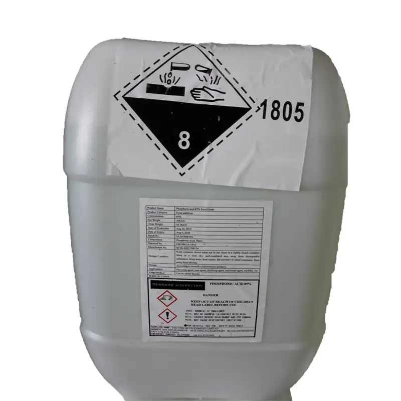 CAS 7664-38-2 H3PO4リン酸75% & 85% リン酸食品、農業、産業で使用