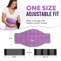 Compresse de gel réutilisable chaude et froide pour le bas du dos et les lombaires, enveloppement de compression pour la taille, compatible congélateur et micro-ondes