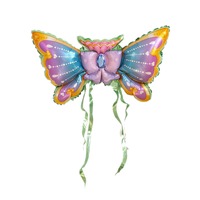Ailes de fée papillon avec ballon à tenir, pour filles, idéal pour marché nocturne, stand, ou comme accessoire photo pour célébrités d'Internet