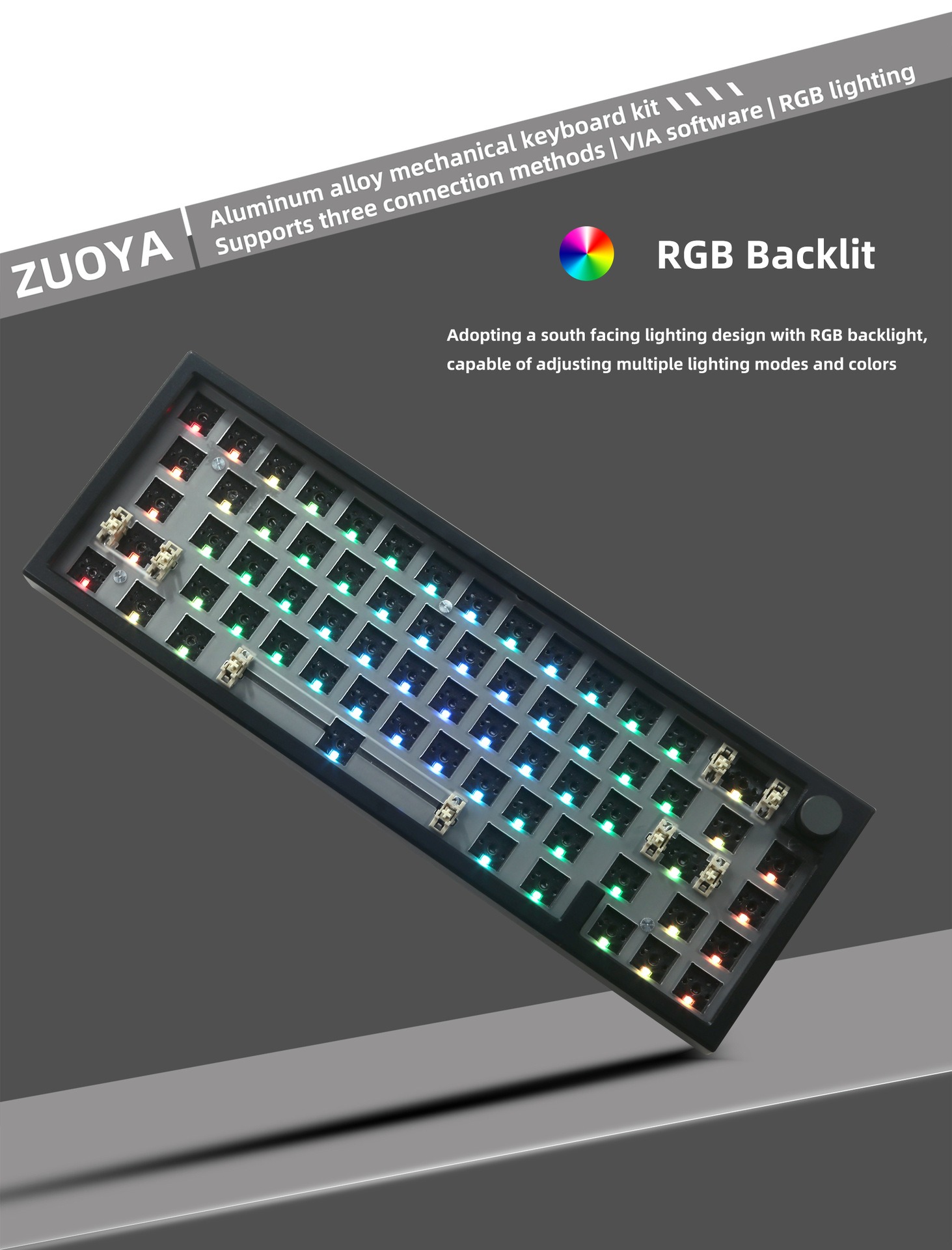 ZUOYA LMK66 Aluminum Mechanical Gaming Keyboard Kit