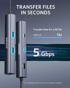 Anker 6-in-1 USB <b>C</b> <b>Hub</b> With 65W Power Delivery,4K HDMI,1Gbps Ethernet, 2 3.0 Ports for Air 6-in-1 USB <b>C</b> <b>Hub</b> With 65W Power Deliv - Product Image 4