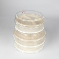 9 pouces 3 Compartiment Sugarcane Bagasse Plaque Ronde Conteneurs Compostables