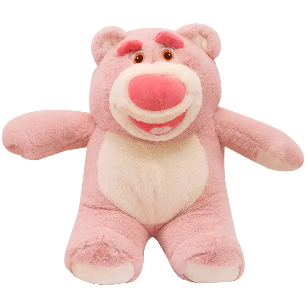 2023 New cute pink strawberry bear plush figure toys