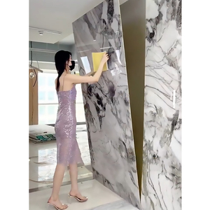 Panneau en cristal de carbone premium, 5 mm d'épaisseur, ignifuge, imperméable, sans formaldéhyde, installation facile, panneau mural en fibre de charbon de bambou - Product Image 4