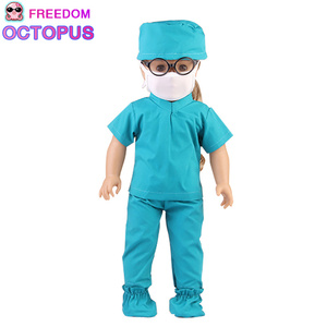 ชุดคอสเพลย์ตุ๊กตาแฟชั่นอเมริกันขนาด 18 นิ้ว ชุดหมอพร้อมอุปกรณ์เสริมสำหรับเด็กผู้หญิง ลดราคาสุดฮอต - Product Image 5