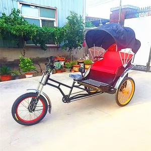 Risciò Triciclo Elettrico a Tre Ruote e Due File per Trasporto Turistico - Product Image 4