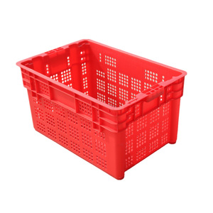 Large Agricultural Plastic Crate With Vented <b>Mesh</b> Design For Fruit Vegetable Transport And <b>Storage</b> - Product Image 3