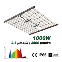 Lampe de culture LED haute efficacité 1000W, 10 barres, spectre complet, IP65, pour diodes LM281B, dimmable, pour hydroponie et culture verticale